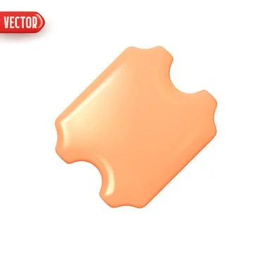 Part share half ticket paper the coupon. Realistic 3d design In plastic car.. Stock Illustration