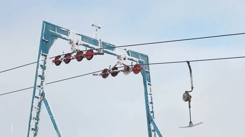 Part of ski lift 스톡 동영상 47362503