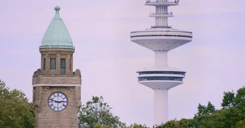 Part of skyline, Hamburg Video stock 76993644
