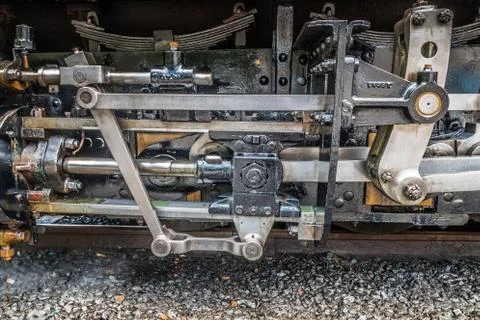 A part of a steam train. Stock Photos