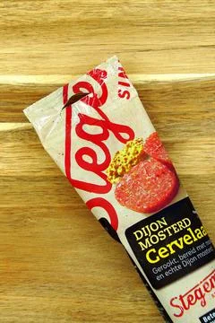 Part of Stegeman Sausage package Stock Photos