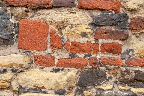 Part of a stone wall, for background or texture. Stock Photos
