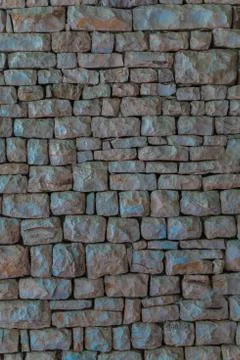 Part of a stone wall, for background or texture. Stock Photos