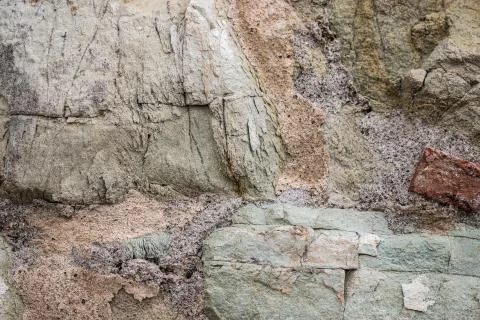 Part of a stone wall, for background or texture. Stock Photos