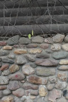 Part of a stone wall, for background or texture Stockfoto's