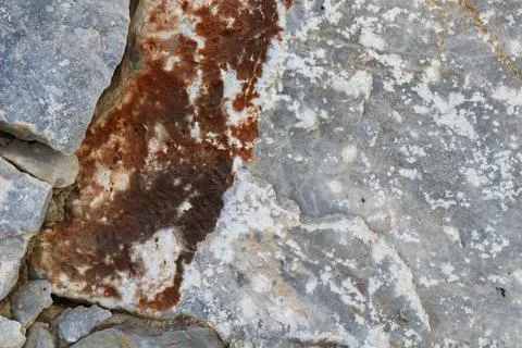 Part of a stone wall, for background or texture gray stone as a background or Foto stock