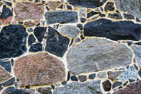 Part of a Stone Wall, Decorative Design 库存照片