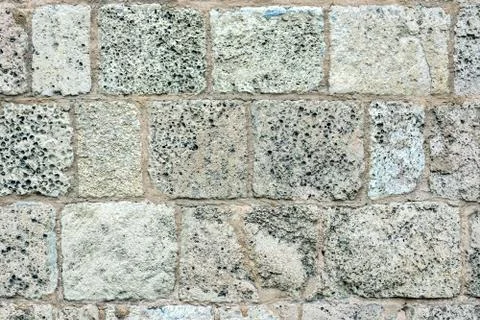 Part of the stone wall. Stock Photos