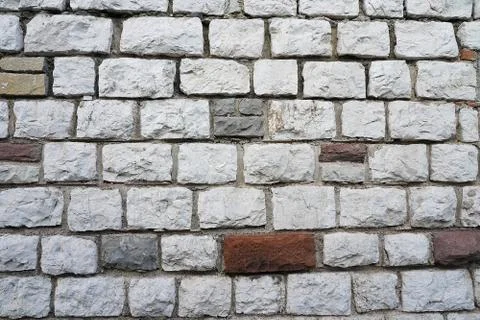 Part of a stone wall, stone texture. Stock Photos