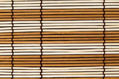 Part of the surface a bamboo mat. macro Stock Photos