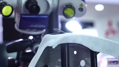 Part of the system of industrial robot in the top of the world Stock Footage 112216135