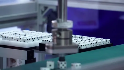 Part of the system of industrial robot in the top of the world Stock Footage 112219222