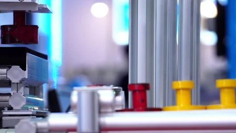 Part of the system of industrial robot in the top of the world Stock Footage 112223313