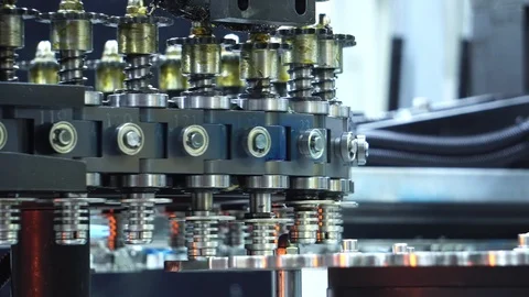 Part of the system of industrial robot in the top of the world Stock Footage 112225234