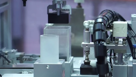 Part of the system of industrial robot in the top of the world Stock Footage 112225244