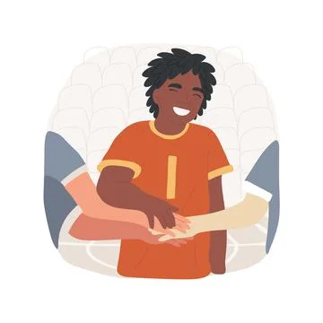 Part of a team isolated cartoon vector illustration. Ilustración de archivo