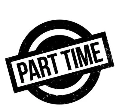Part Time rubber stamp Stock Illustration