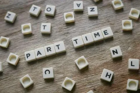 Part time word 写真素材