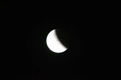 Part of the total lunar eclipse that happened on Sunday, September 7, 2025,.. Stock Photos