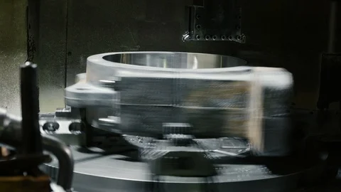 The part turns when processing by the machine. Stock Footage 101690271