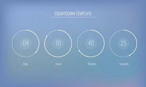 Part of the User interface Clock countdown template for application, Vector UI 스톡 일러스트