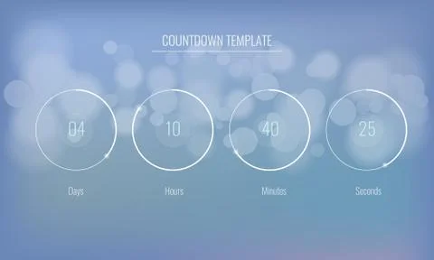 Part of the User interface Clock countdown template for application, Vector UI 스톡 일러스트