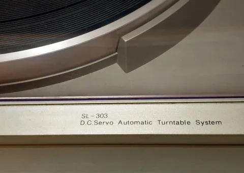 A part of the vintage automatic turntable Stock Photos