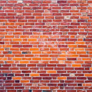 Part of wall masonry with red bricks Stock Photos