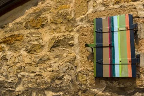 Part of a wall of an old castle Stock Photos