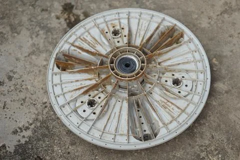 Part of washing machine which dirty from stain and dirt. Concept, maintenance an Stock Photos