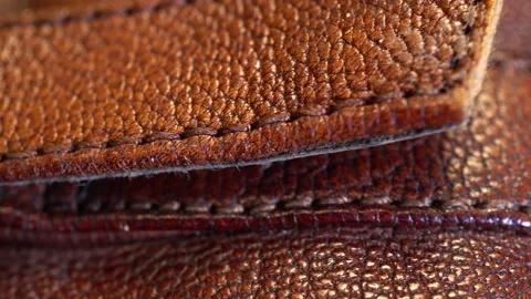 Part of a woman's boot. Slide shot macro texture and buckle fasteners of a le Stock Footage 221854321