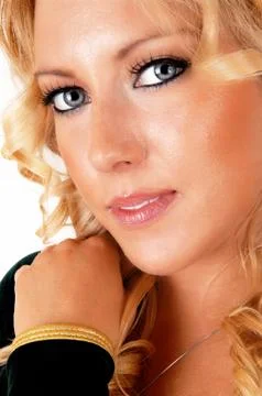 Part of woman's face. Stock Photos