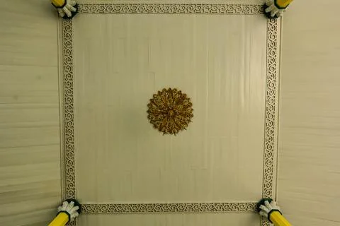 The part of the wooden ceiling Foto stock