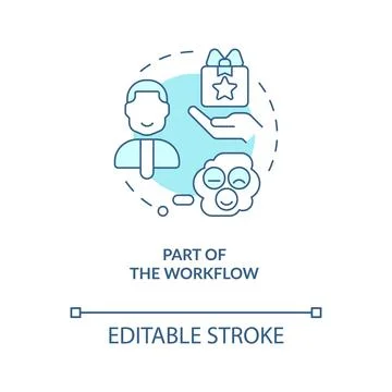 Part of workflow turquoise concept icon Illustrazione stock