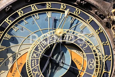 Part of zodiacal clock Stock Photos