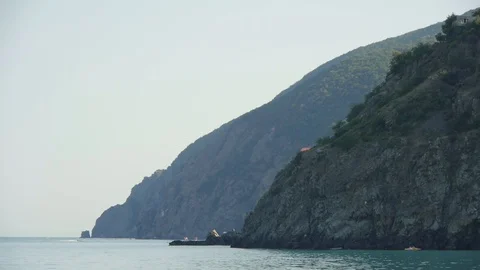 Partenit view from the shore to the mountain Stock Footage 118971872