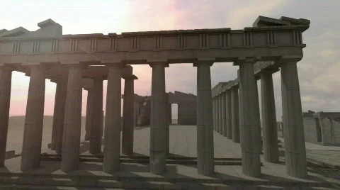 Parthenon 360 Stock Footage 710406