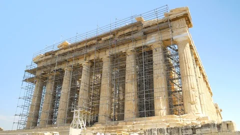 Parthenon, Acropolis of Athens Stock Footage 89534812