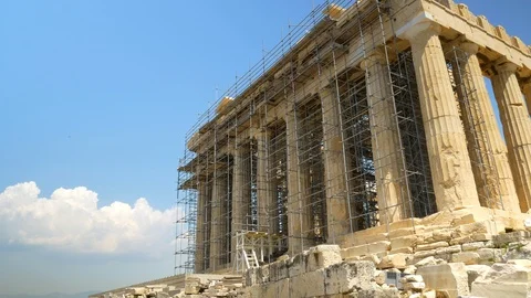 Parthenon, Acropolis of Athens Stock Footage 89535316