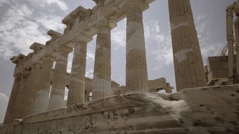 The Parthenon in the Acropolis of Athens, Greece, dawn. Stock Footage