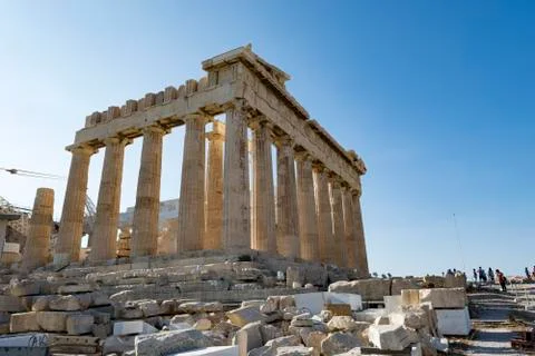 Parthenon in acropolis Stock Photos
