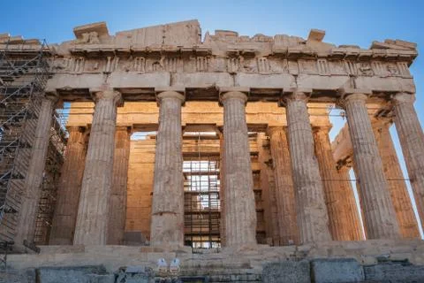 Parthenon in the Acropolis Stock Photos