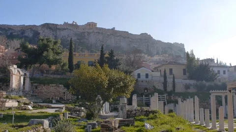Parthenon Archeological Grounds. Stock Footage 93076779