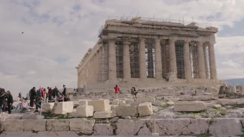 The Parthenon in Athens, Under Construction Video stock 150600415