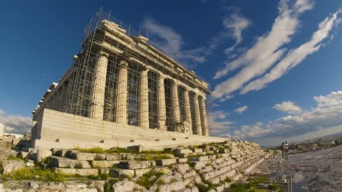 The Parthenon being Revitalized Stock Footage 87122436