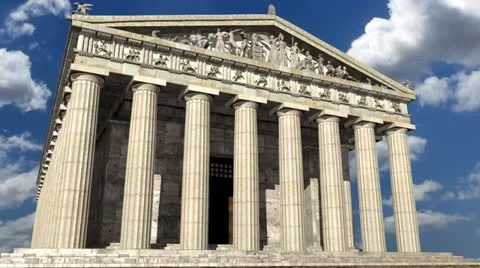 Parthenon East View Stock Footage 12570694