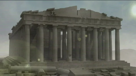 Parthenon Front Stock Footage 685706