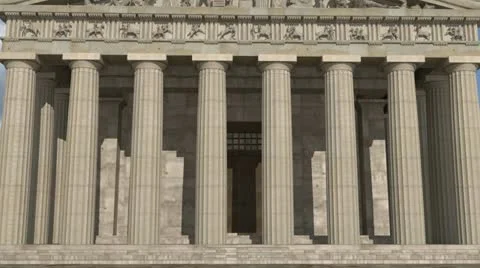 Parthenon Front View Daytime Stock Footage