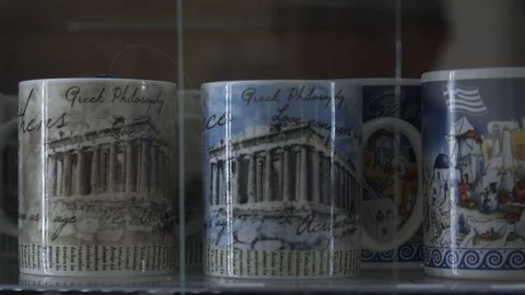 Parthenon mugs Stock Footage 117426397