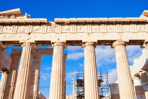 Parthenon Temple in Athens Stock Photos